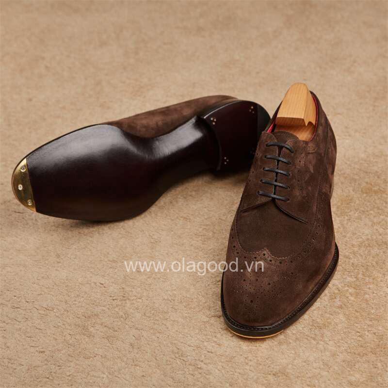 Giày Longwing Brogue Derby Suede - LDS014B - Hình ảnh 9