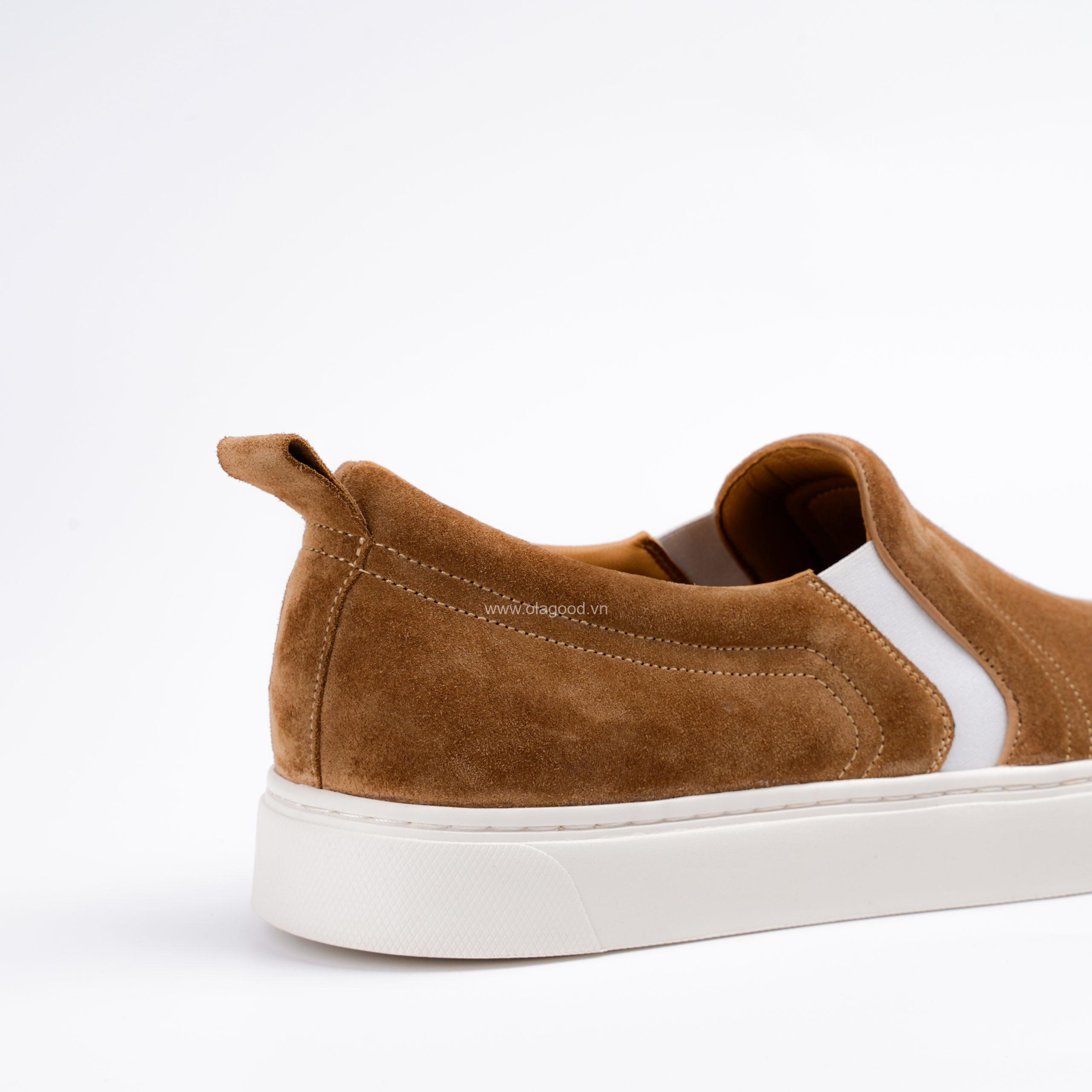 Giày  slip on sneaker nam da lộn - OSO0122B - Hình ảnh 5