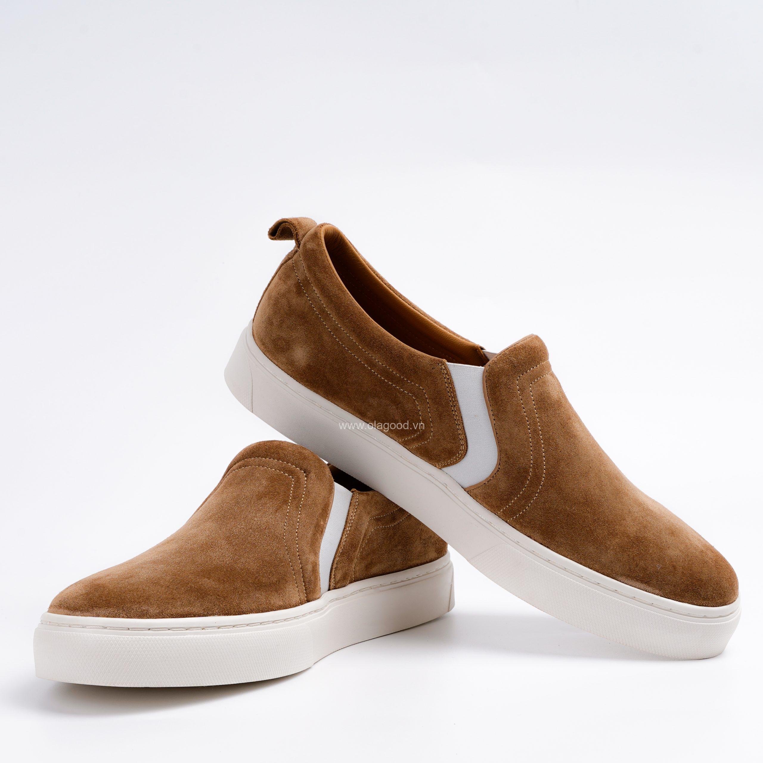 Giày  slip on sneaker nam da lộn - OSO0122B - Hình ảnh 3