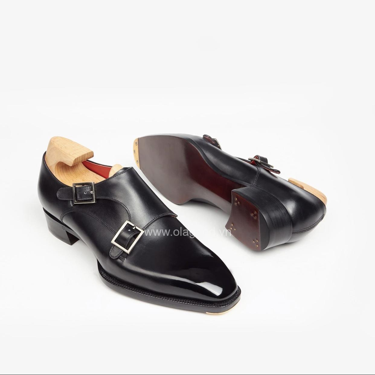 Giày plain toe double monk strap - DM013B - Hình ảnh 3