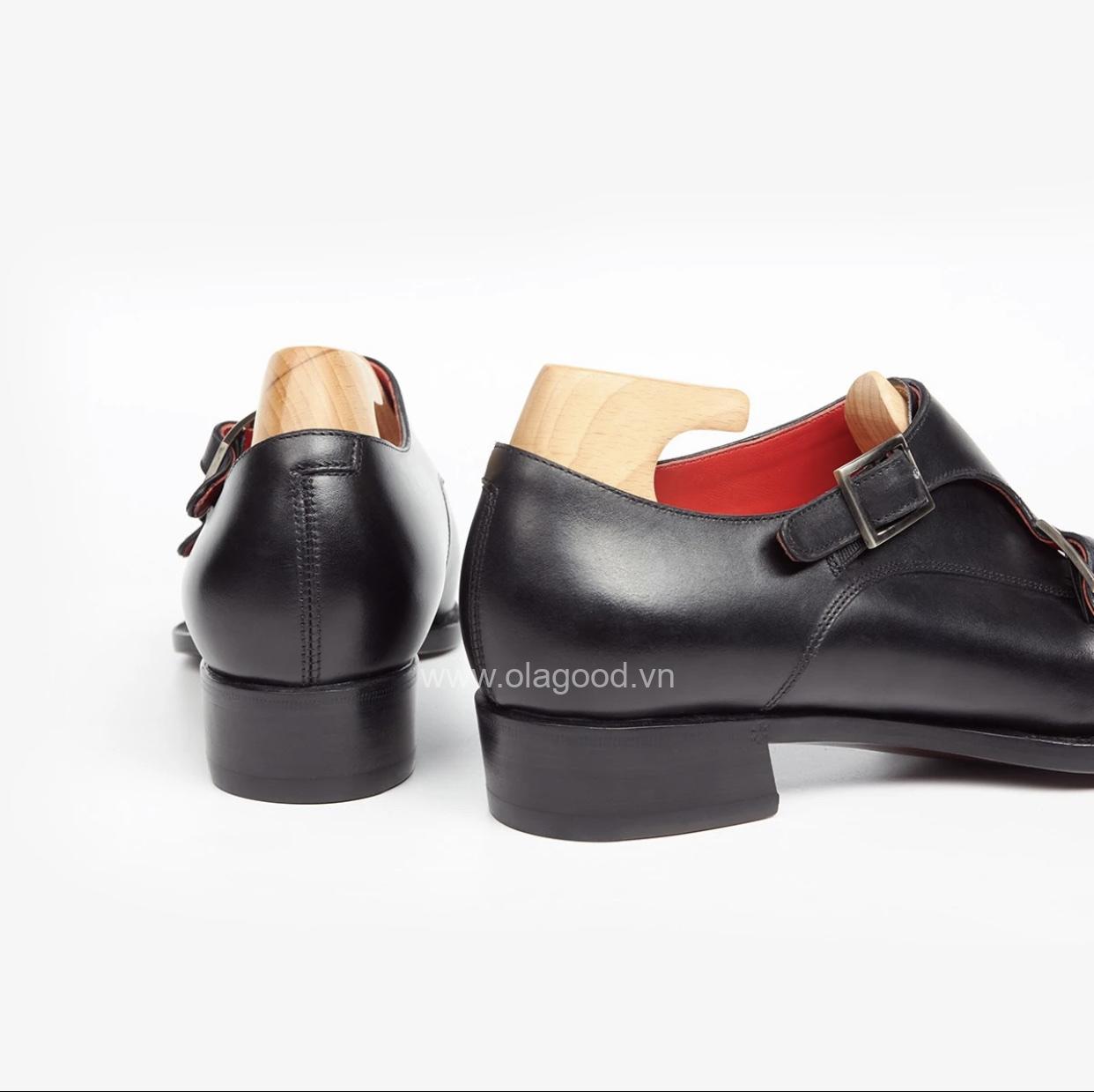 Giày plain toe double monk strap - DM013B - Hình ảnh 5