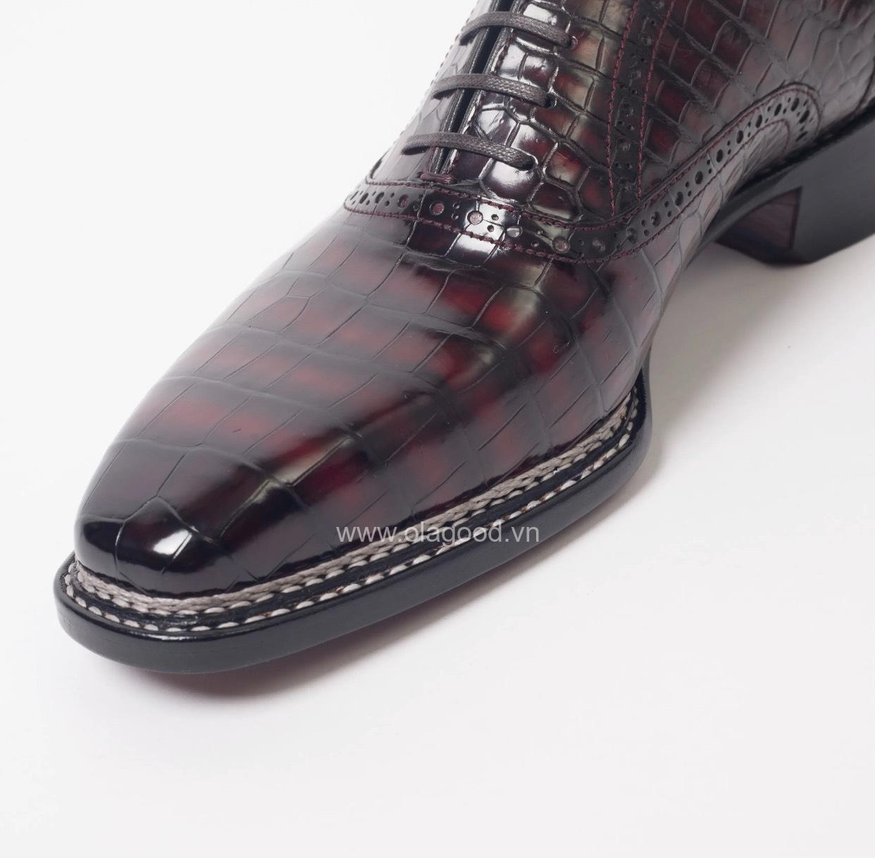 Giày plain toe oxford da cá sấu nile - GPL0122S - Hình ảnh 6