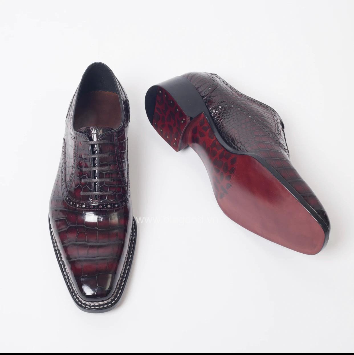 Giày plain toe oxford da cá sấu nile - GPL0122S - Hình ảnh 5