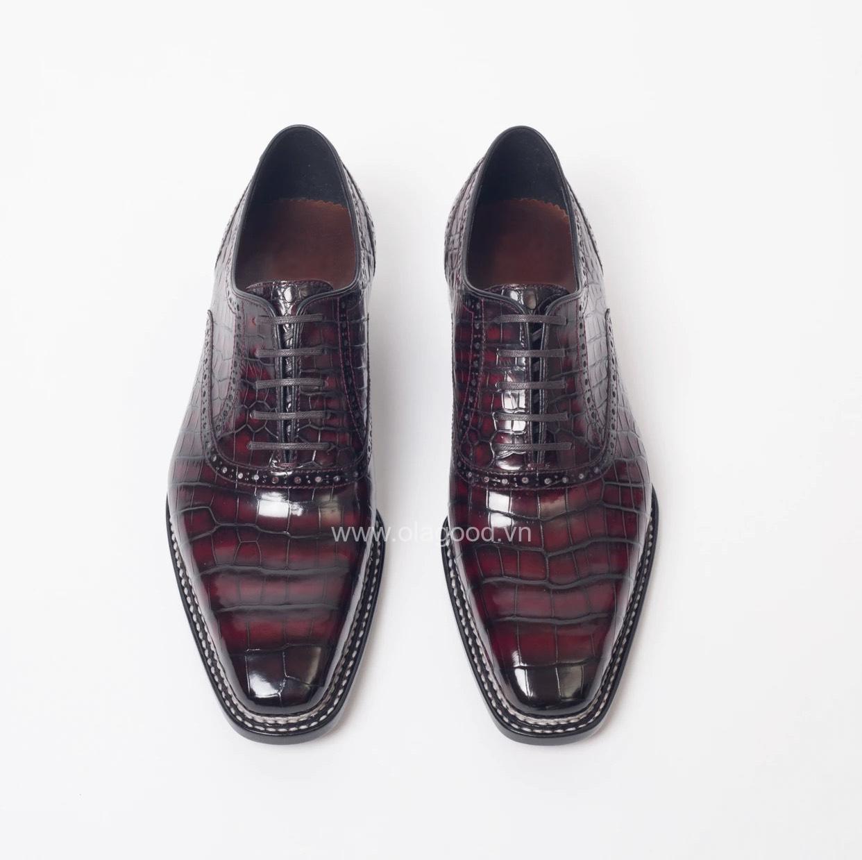 Giày plain toe oxford da cá sấu nile - GPL0122S - Hình ảnh 3