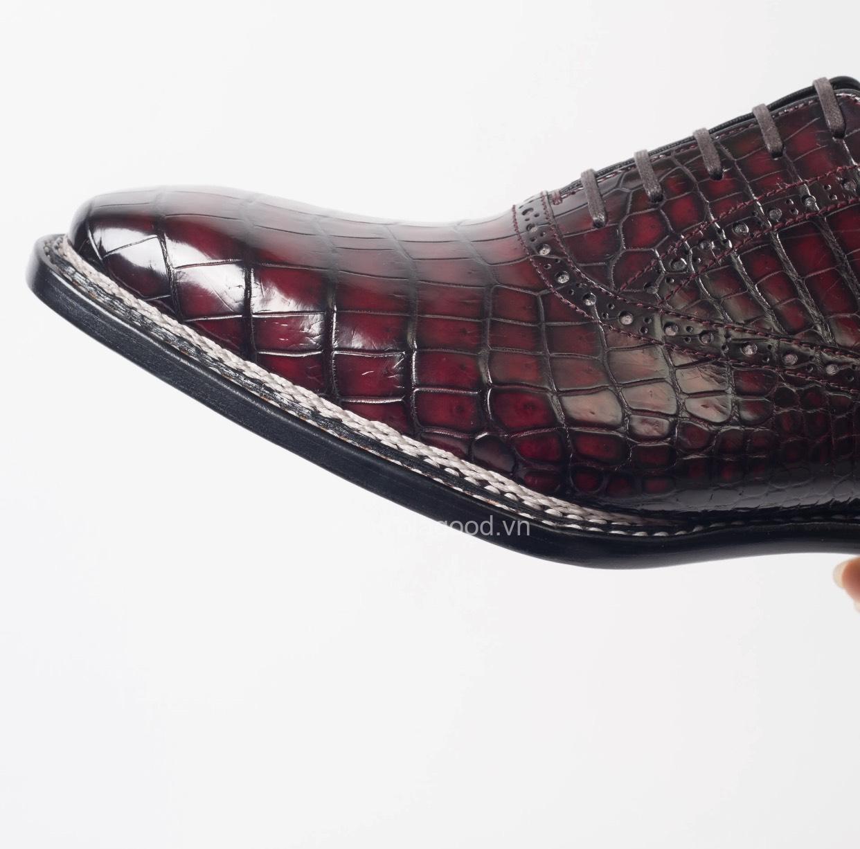 Giày plain toe oxford da cá sấu nile - GPL0122S - Hình ảnh 7