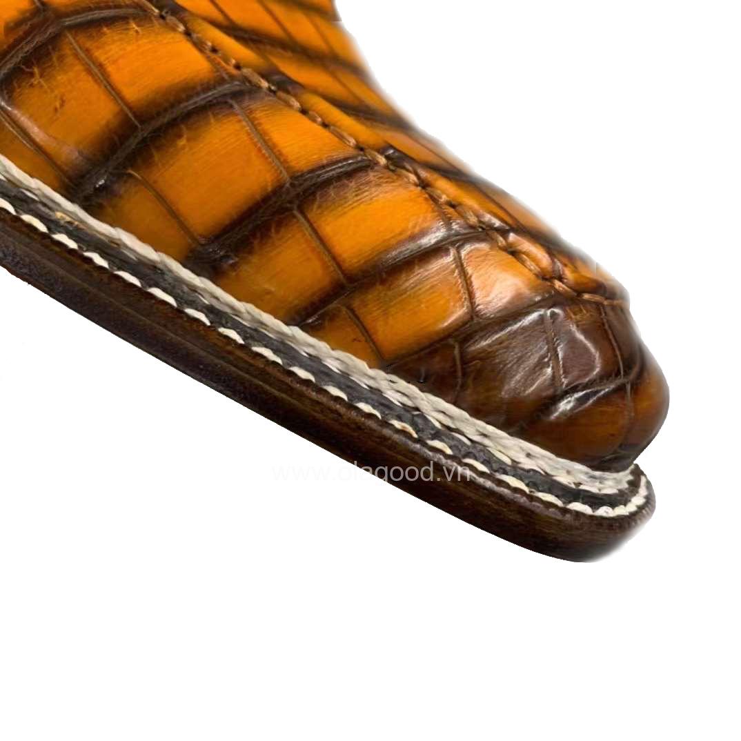 Giày two eyes derby da cá sấu nile - GTED0123S - Hình ảnh 5