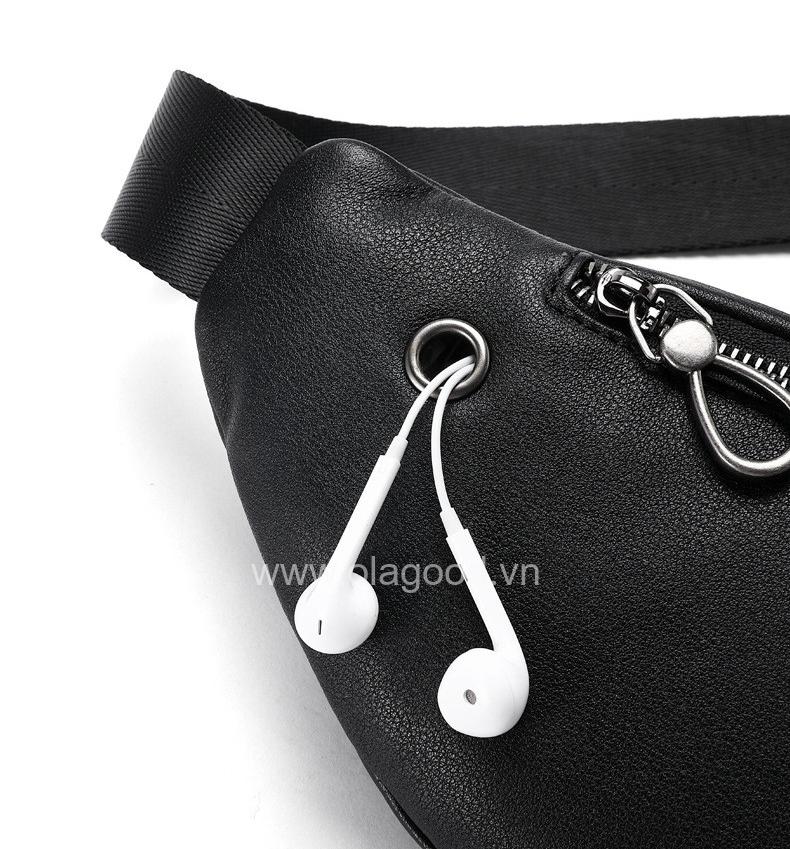 Túi đeo thắt lưng bao tử da bò - BT011B - Hình ảnh 6