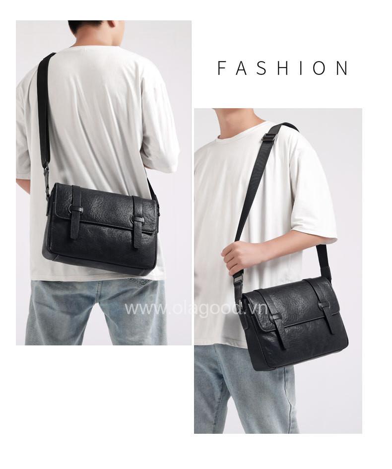 Túi đeo vai nam da bò - DV012B - Hình ảnh 9