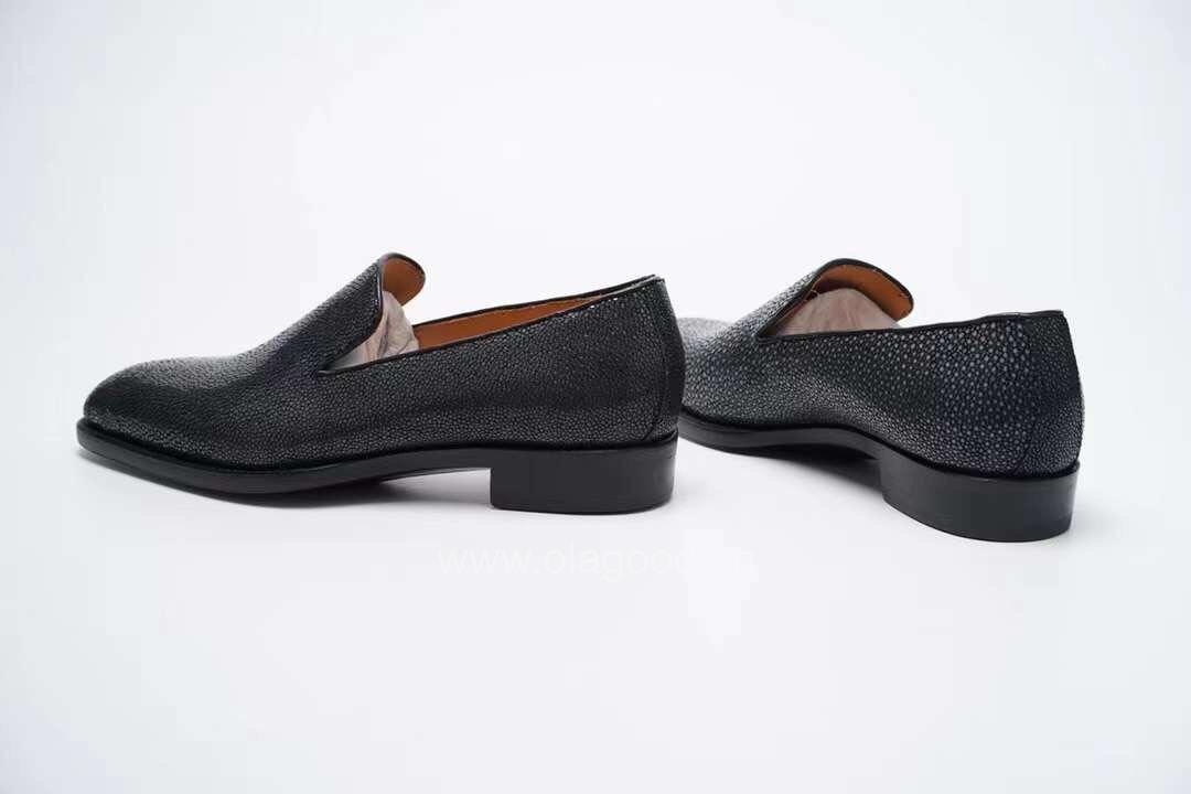 Giày da cá đuối nam - Giày Goodyaer Handmade da cá đuối - GL011D - Hình ảnh 10