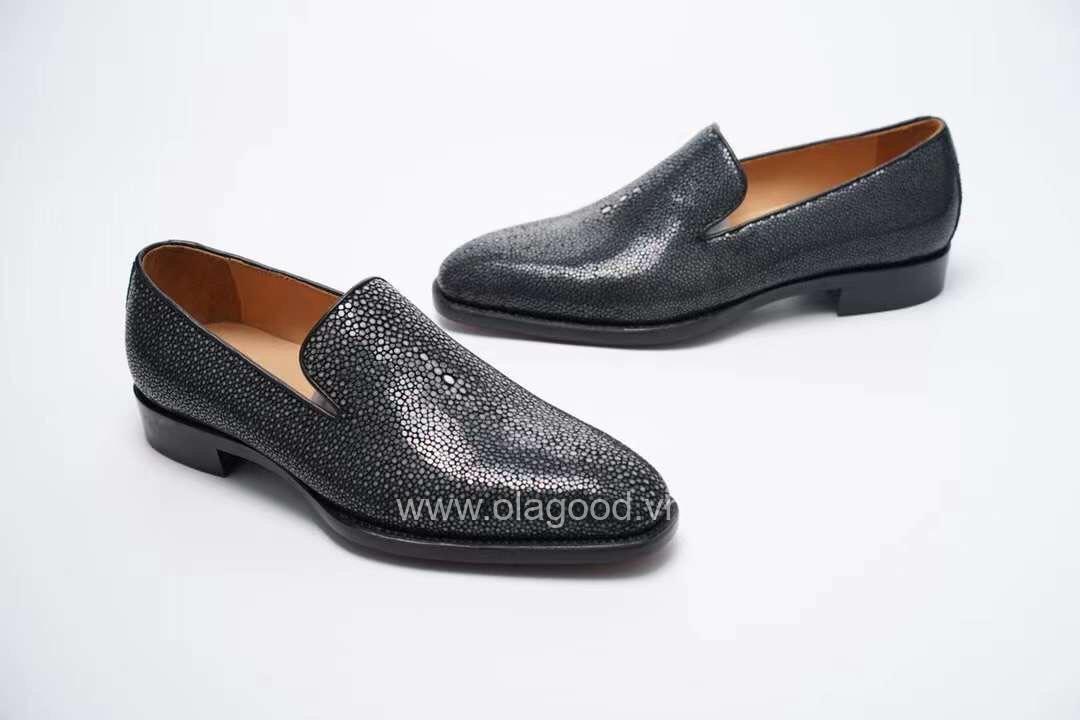 Giày da cá đuối nam - Giày Goodyaer Handmade da cá đuối - GL011D - Hình ảnh 6