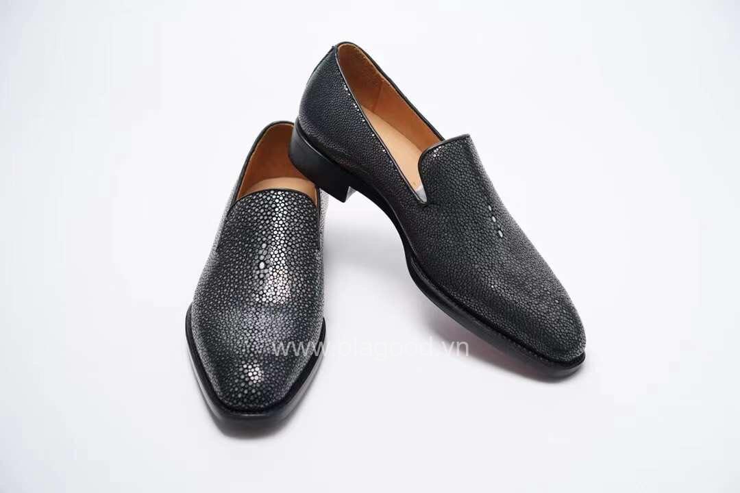 Giày da cá đuối nam - Giày Goodyaer Handmade da cá đuối - GL011D - Hình ảnh 7
