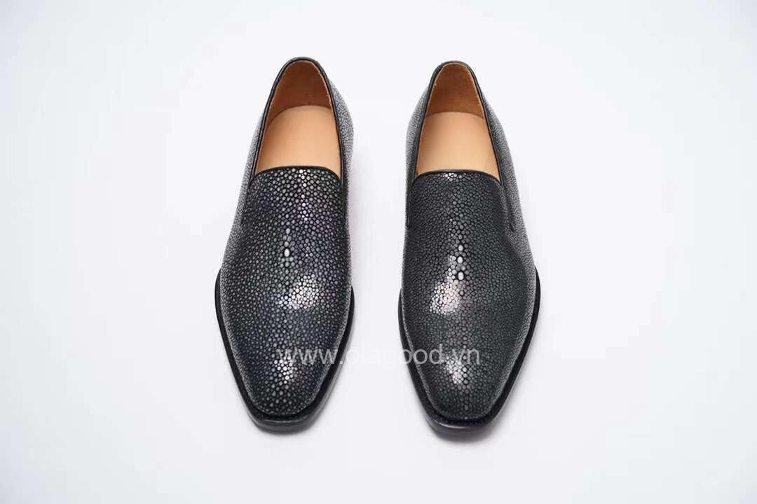 Giày da cá đuối nam - Giày Goodyaer Handmade da cá đuối - GL011D - Hình ảnh 5
