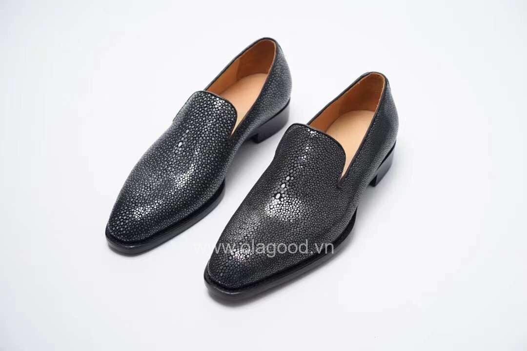 Giày da cá đuối nam - Giày Goodyaer Handmade da cá đuối - GL011D - Hình ảnh 4