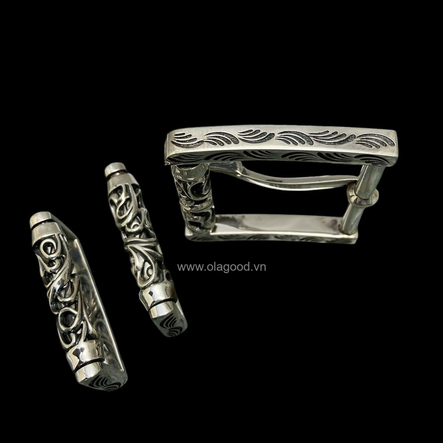 Đầu khóa dây lưng bạc ý 925 - KB0167 - Hình ảnh 7