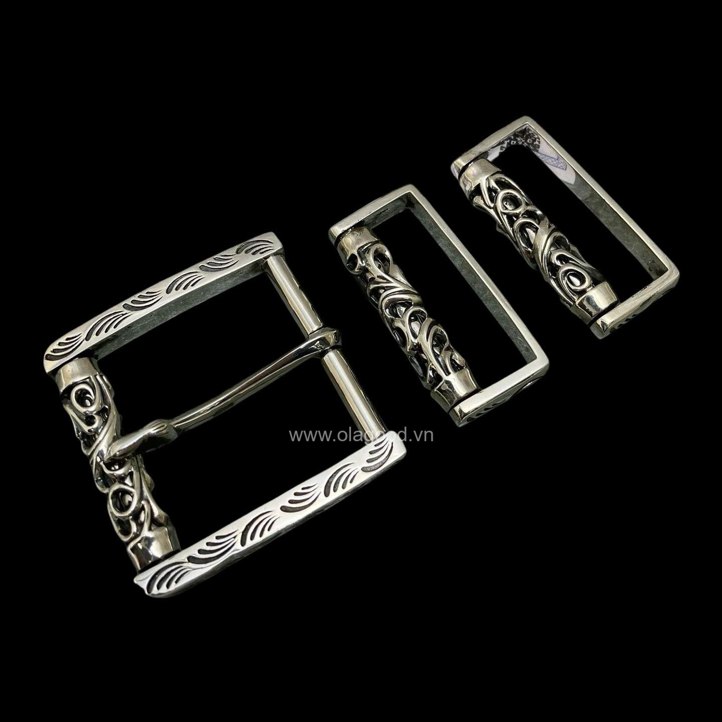 Đầu khóa dây lưng bạc ý 925 - KB0167 - Hình ảnh 5