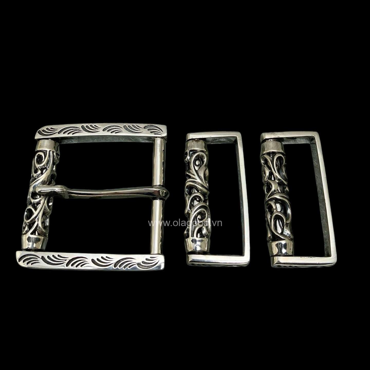 Đầu khóa dây lưng bạc ý 925 - KB0167