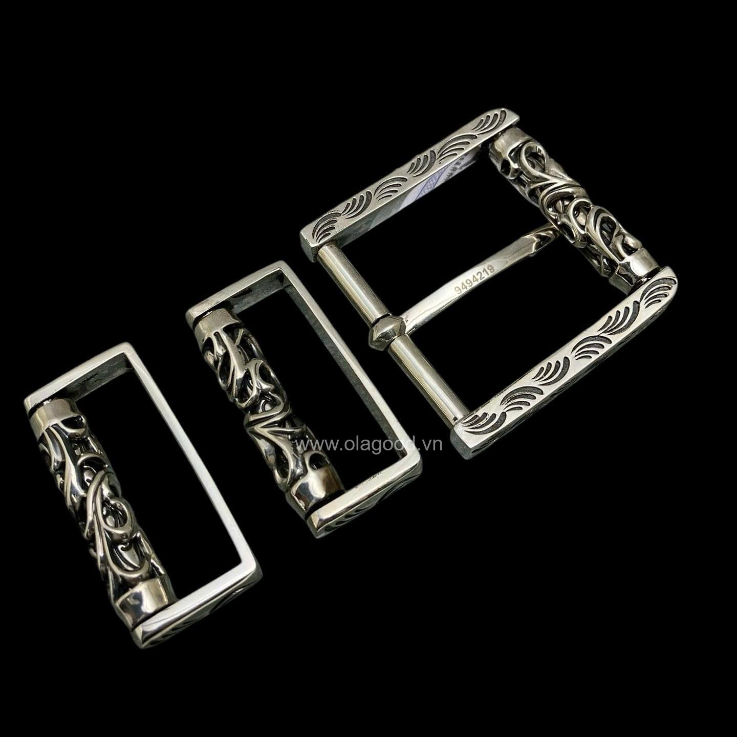 Đầu khóa dây lưng bạc ý 925 - KB0167 - Hình ảnh 4