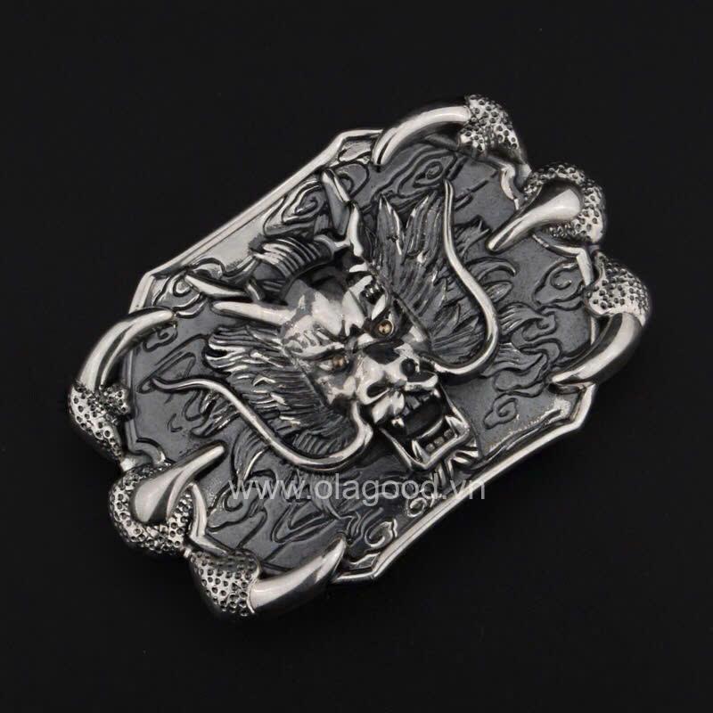 Đầu khóa thắt lưng hình đầu rồng bạc Ý 925 - KB0163 - Hình ảnh 3