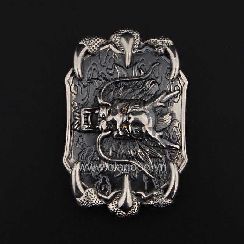 Đầu khóa thắt lưng hình đầu rồng bạc Ý 925 - KB0163 - Hình ảnh 5