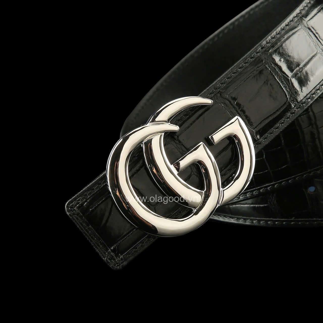 Dây lưng nam cá sấu - Khóa bạc Ý S925 - Hình ảnh 9