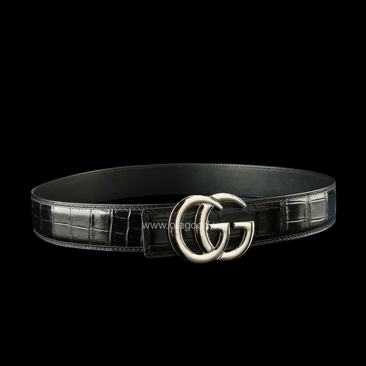 Dây lưng nam cá sấu - Khóa bạc Ý S925 - Hình ảnh 8