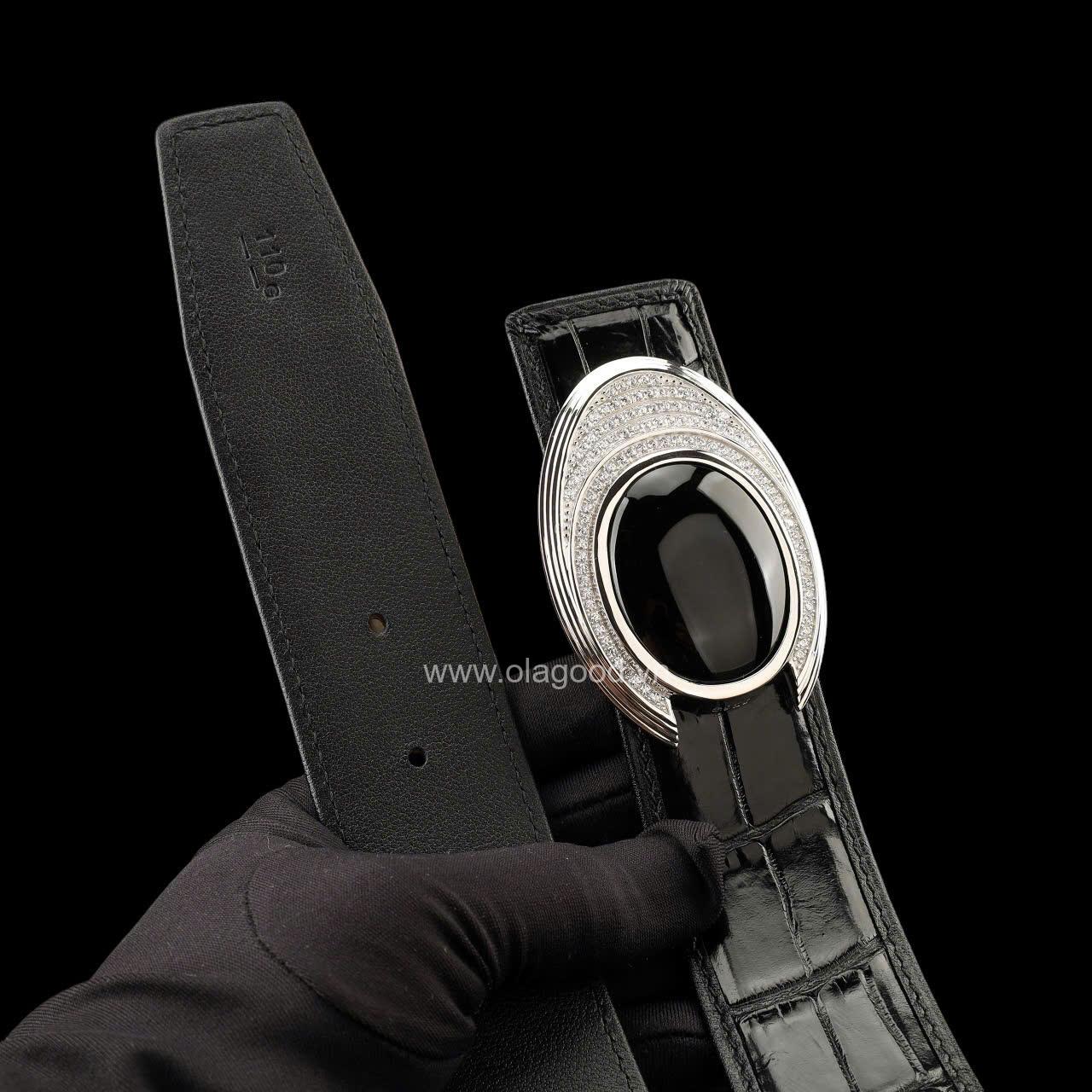 Dây lưng nam da cá sấu - Khóa bạc Ý S925 - Hình ảnh 9