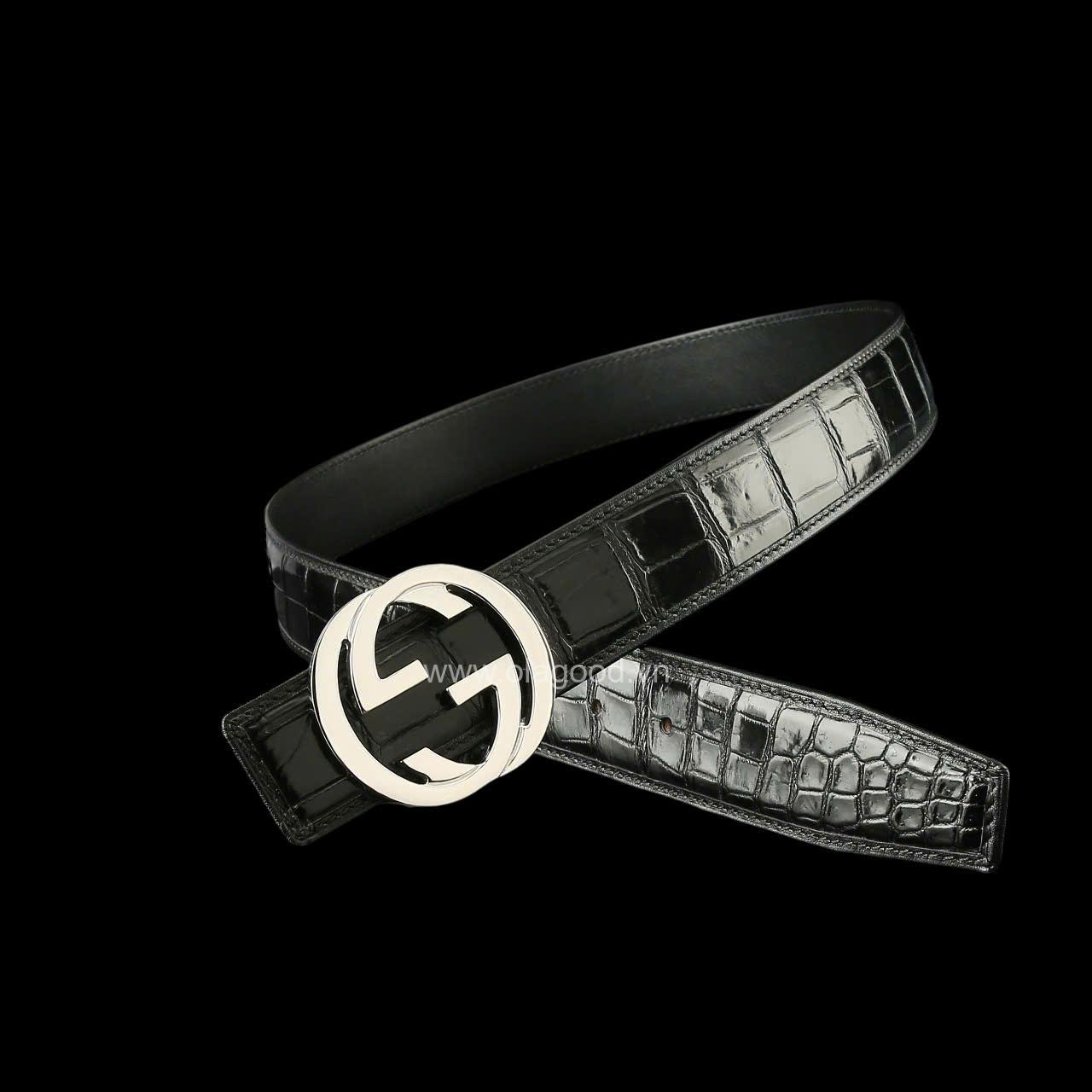 Dây nịt cá sấu - Khóa bạc Ý S925 - Hình ảnh 8