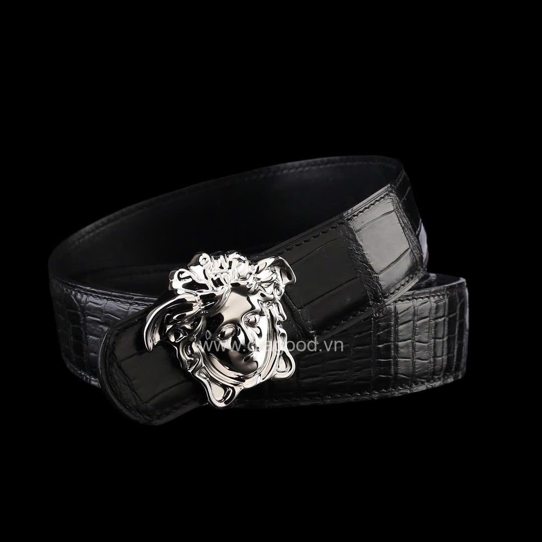 Dây nịt da cá sấu cao cấp - Khóa bạc Ý S925 - Hình ảnh 6