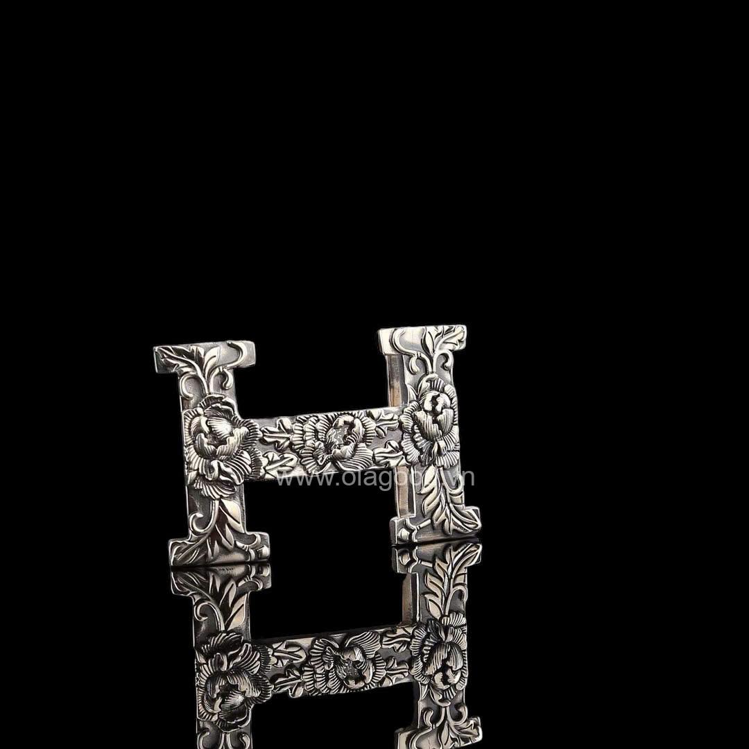 Dây nịt nam cá sấu chính hãng - Khóa bạc Ý S925 - Hình ảnh 7