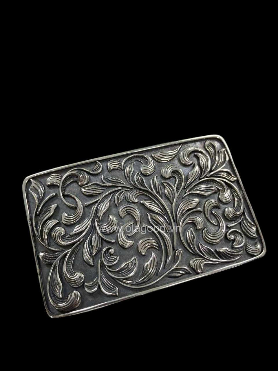 Dây nịt nam da cá sấu xịn - Khóa bạc ý S925 - Hình ảnh 11