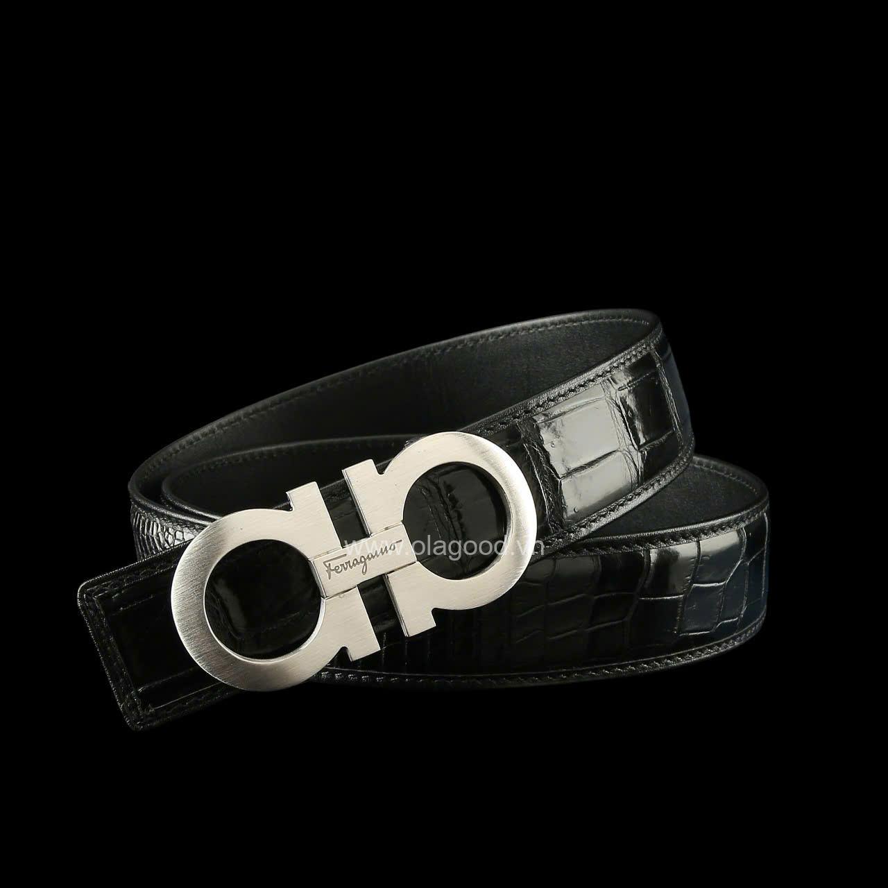 Thắt lưng da cá sấu xịn - Khóa bạc Ý S925 - Hình ảnh 6