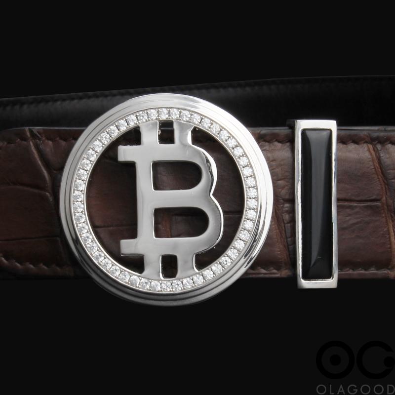 Đầu khóa thắt lưng Bitcoin bạc ý 925 - KB0182 - Hình ảnh 2