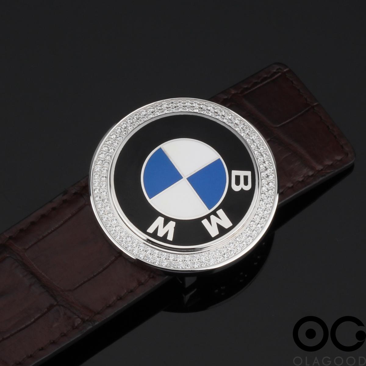 Đầu khóa thắt lưng logo xe BMW bạc ý 925 - KB0184 - Hình ảnh 6