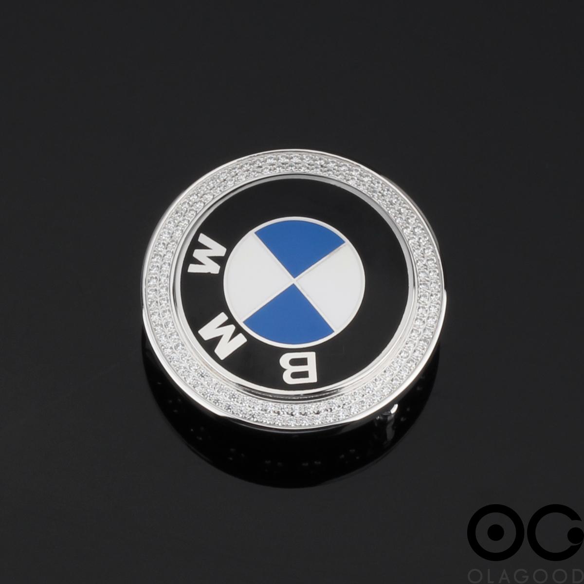 Đầu khóa thắt lưng logo xe BMW bạc ý 925 - KB0184 - Hình ảnh 4
