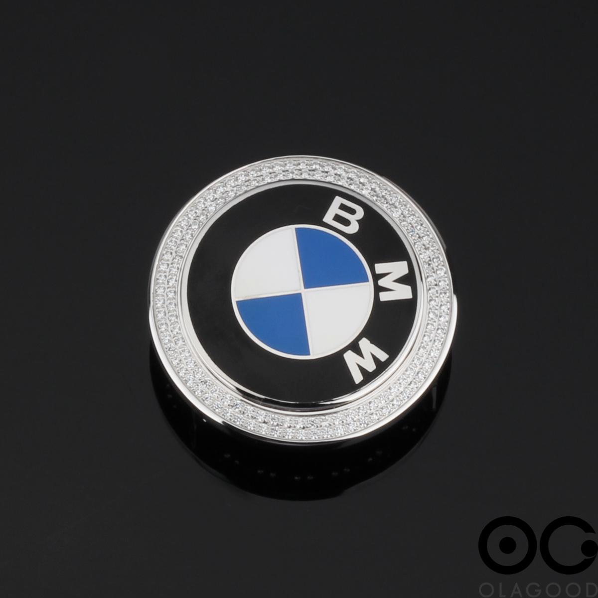 Đầu khóa thắt lưng logo xe BMW bạc ý 925 - KB0184 - Hình ảnh 5
