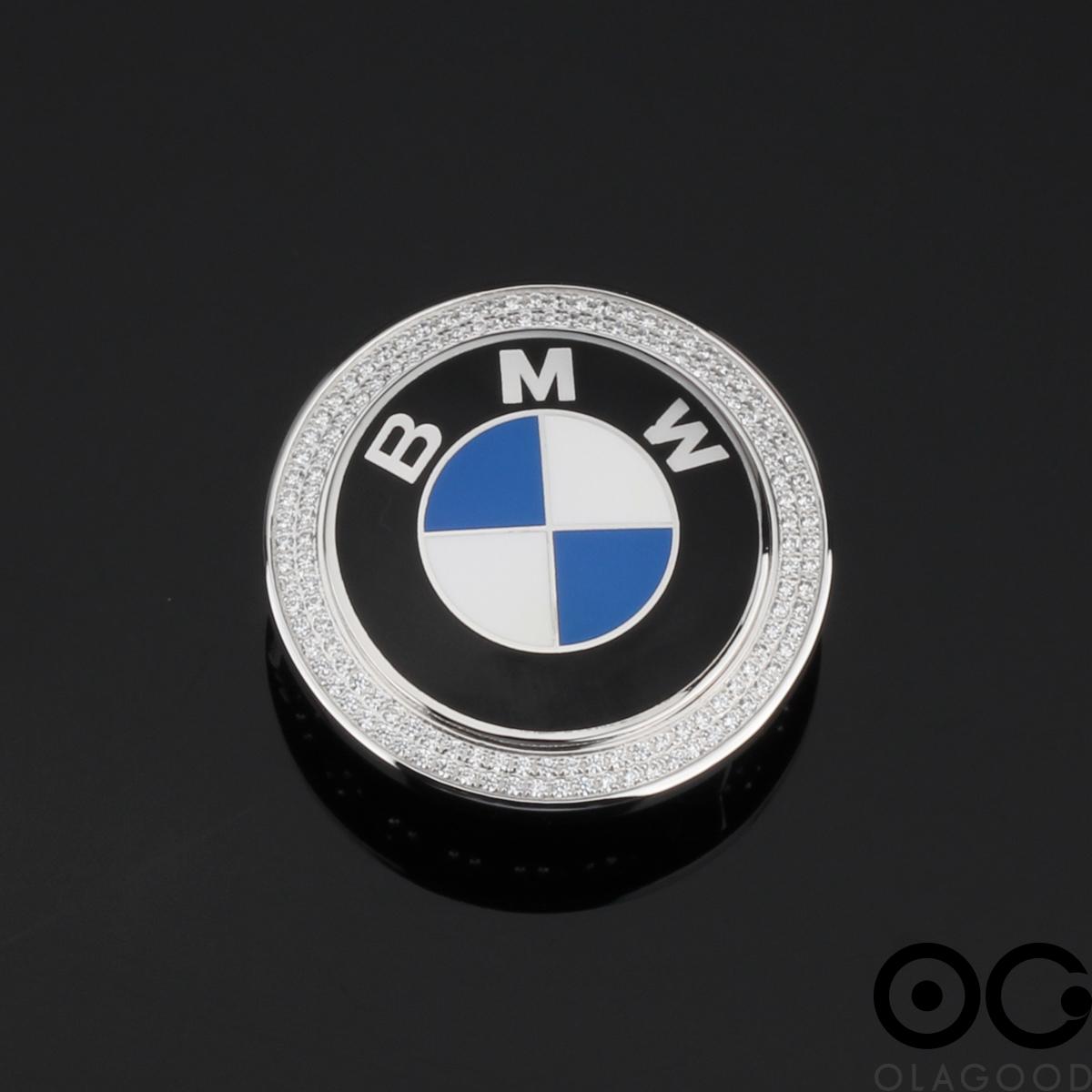 Đầu khóa thắt lưng logo xe BMW bạc ý 925 - KB0184 - Hình ảnh 2