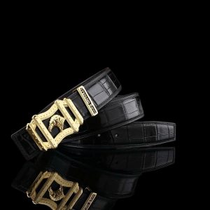 Dây nịt nam da cá sấu xịn - Khóa mạ vàng 24K - TLV014S