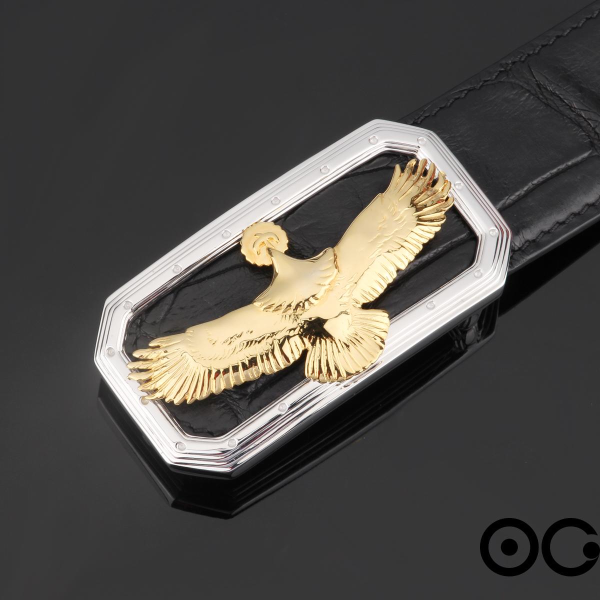 Khóa thắt lưng hình đại bàng bạc ý 925 - KB0179