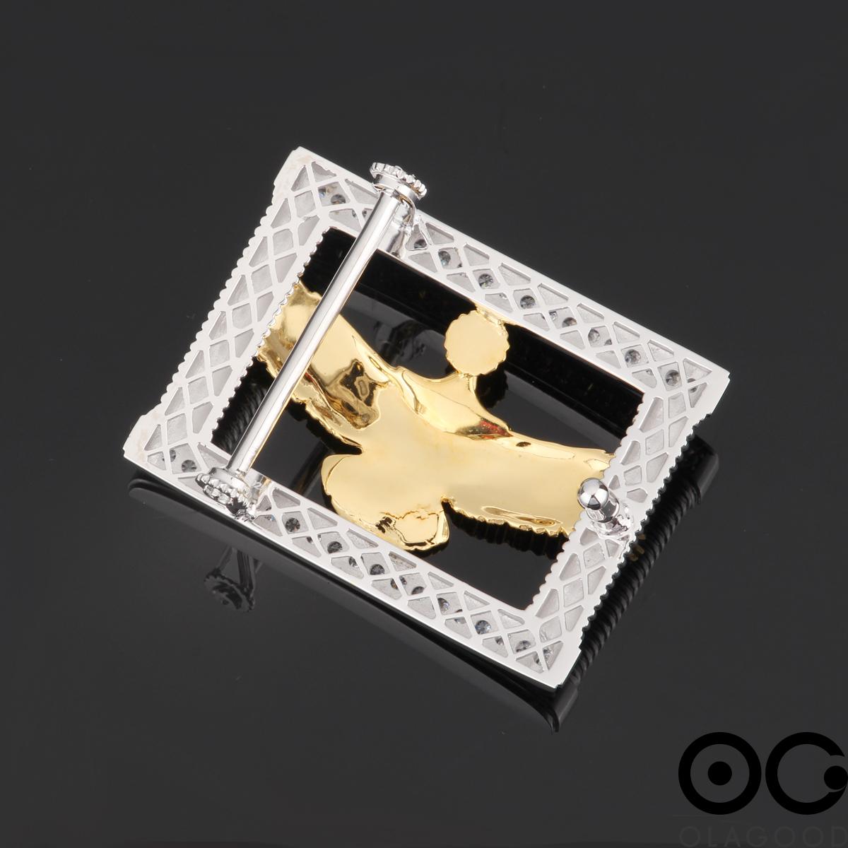 Mặt khóa thắt lưng hình đại bàng tung cánh bạc ý 925 - KB0177 - Hình ảnh 7