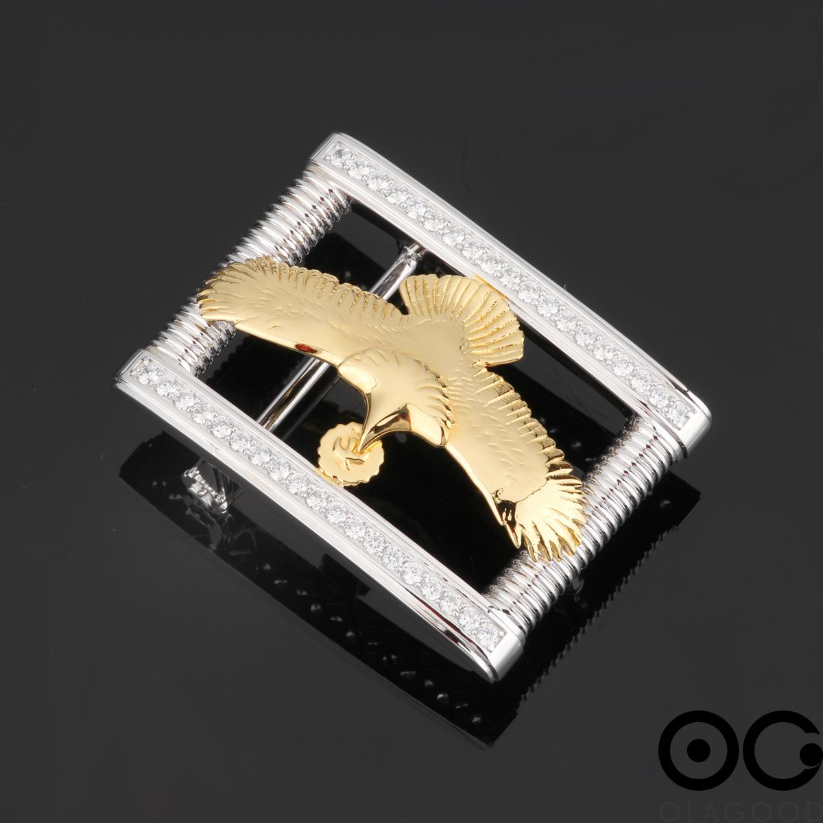 Mặt khóa thắt lưng hình đại bàng tung cánh bạc ý 925 - KB0177 - Hình ảnh 5