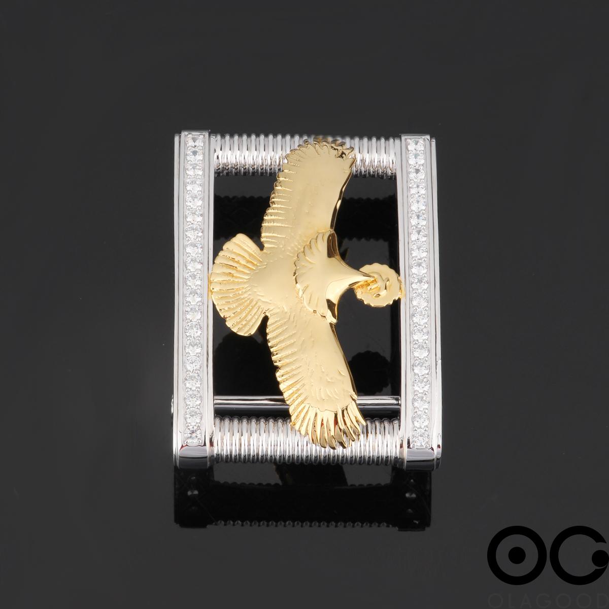 Mặt khóa thắt lưng hình đại bàng tung cánh bạc ý 925 - KB0177 - Hình ảnh 4