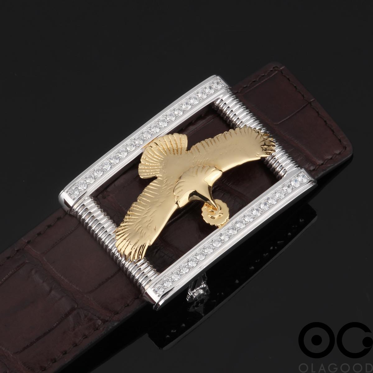 Mặt khóa thắt lưng hình đại bàng tung cánh bạc ý 925 - KB0177 - Hình ảnh 6