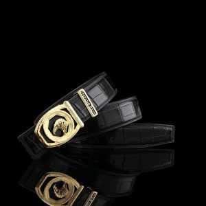 Thắt lưng nam da cá sấu - Khóa mạ vàng 24K - TLV015S