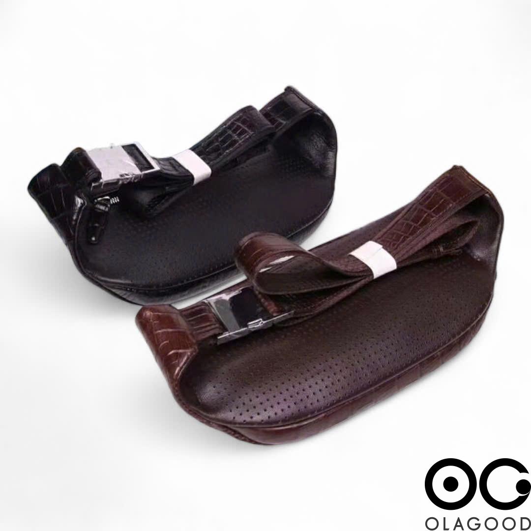 Túi bao tử nam da cá sấu đeo chéo màu đen TBTDT012S - Hình ảnh 6