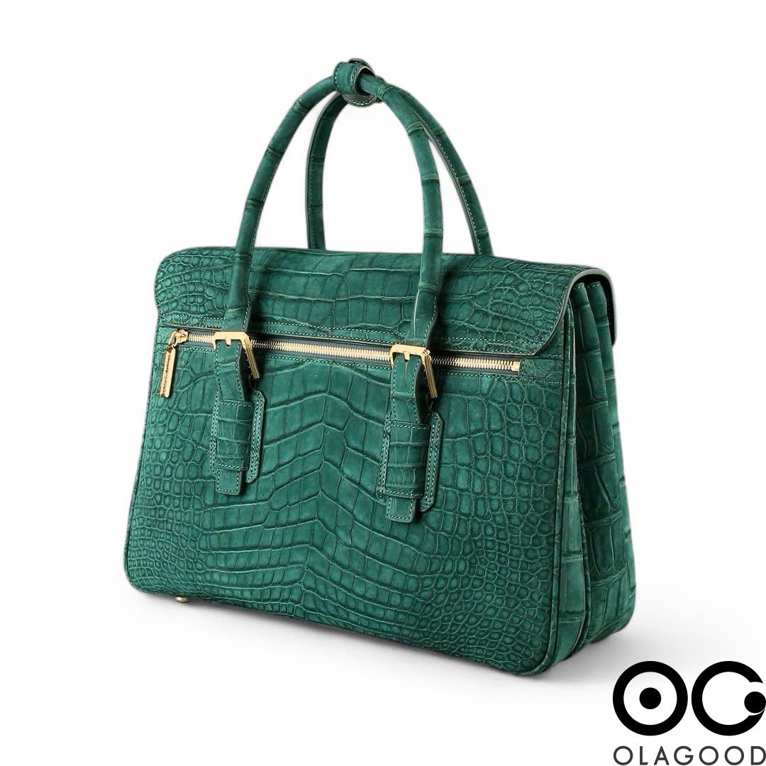 Cặp công sở da cá sấu nile nubuck - CLT0126SN - Hình ảnh 5