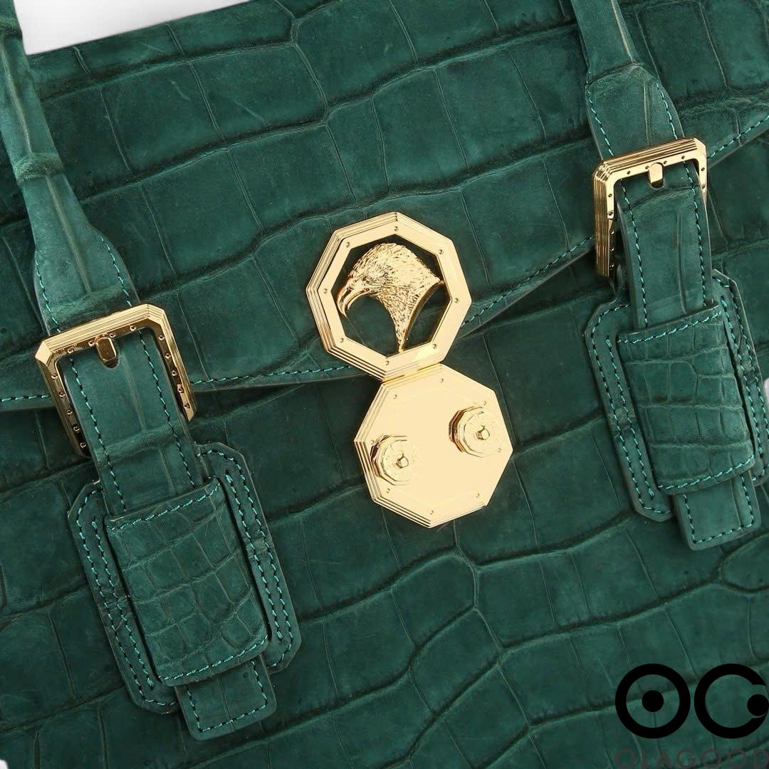 Cặp công sở da cá sấu nile nubuck - CLT0126SN - Hình ảnh 6