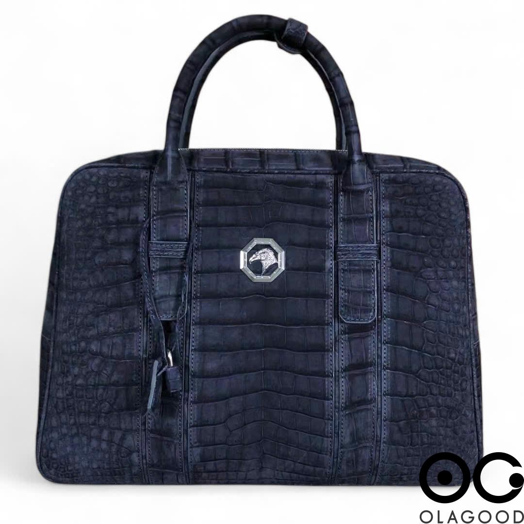 Cặp laptop công sở da cá sấu nile nubuck - CLT0123SN - Hình ảnh 3