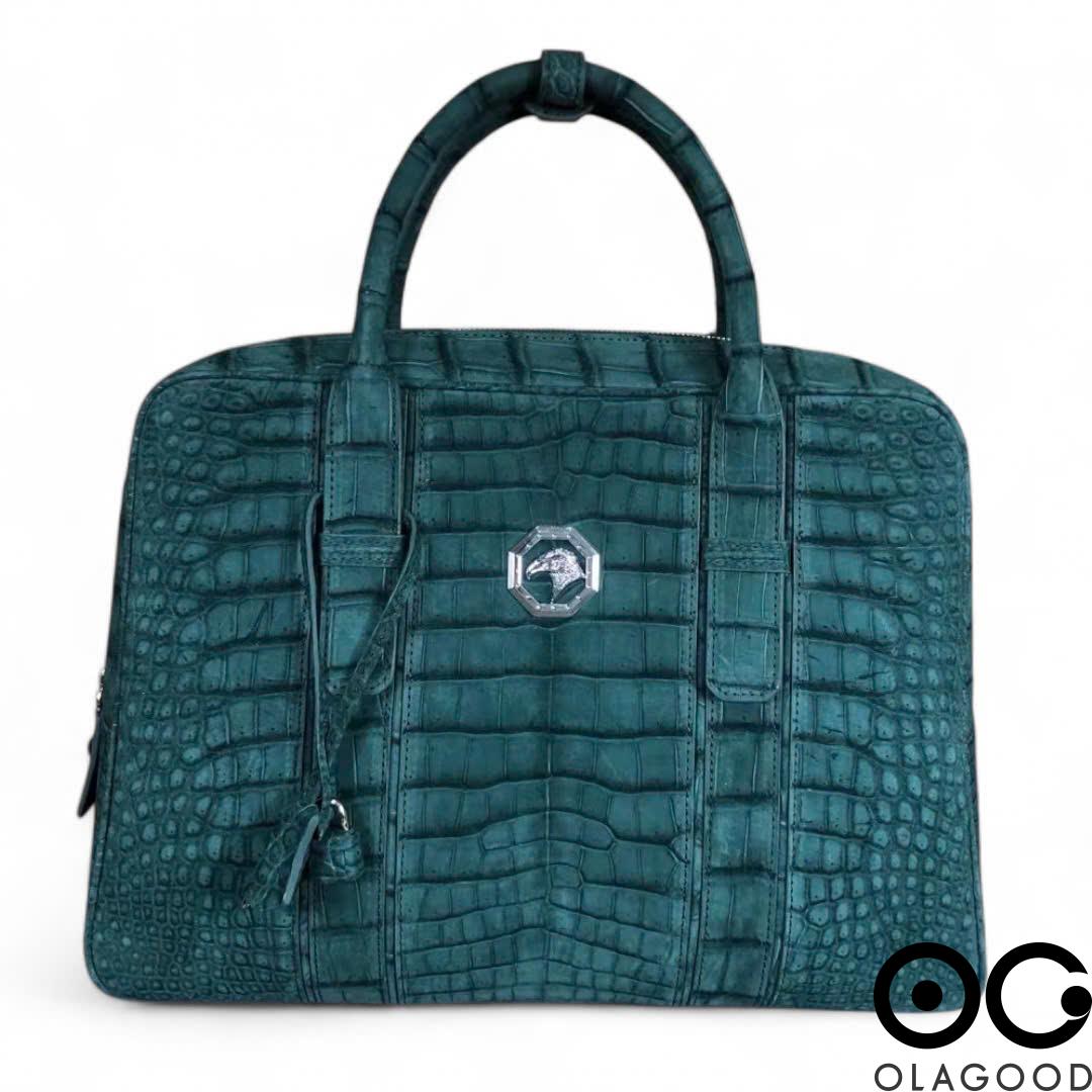 Cặp laptop công sở da cá sấu nile nubuck - CLT0123SN - Hình ảnh 4
