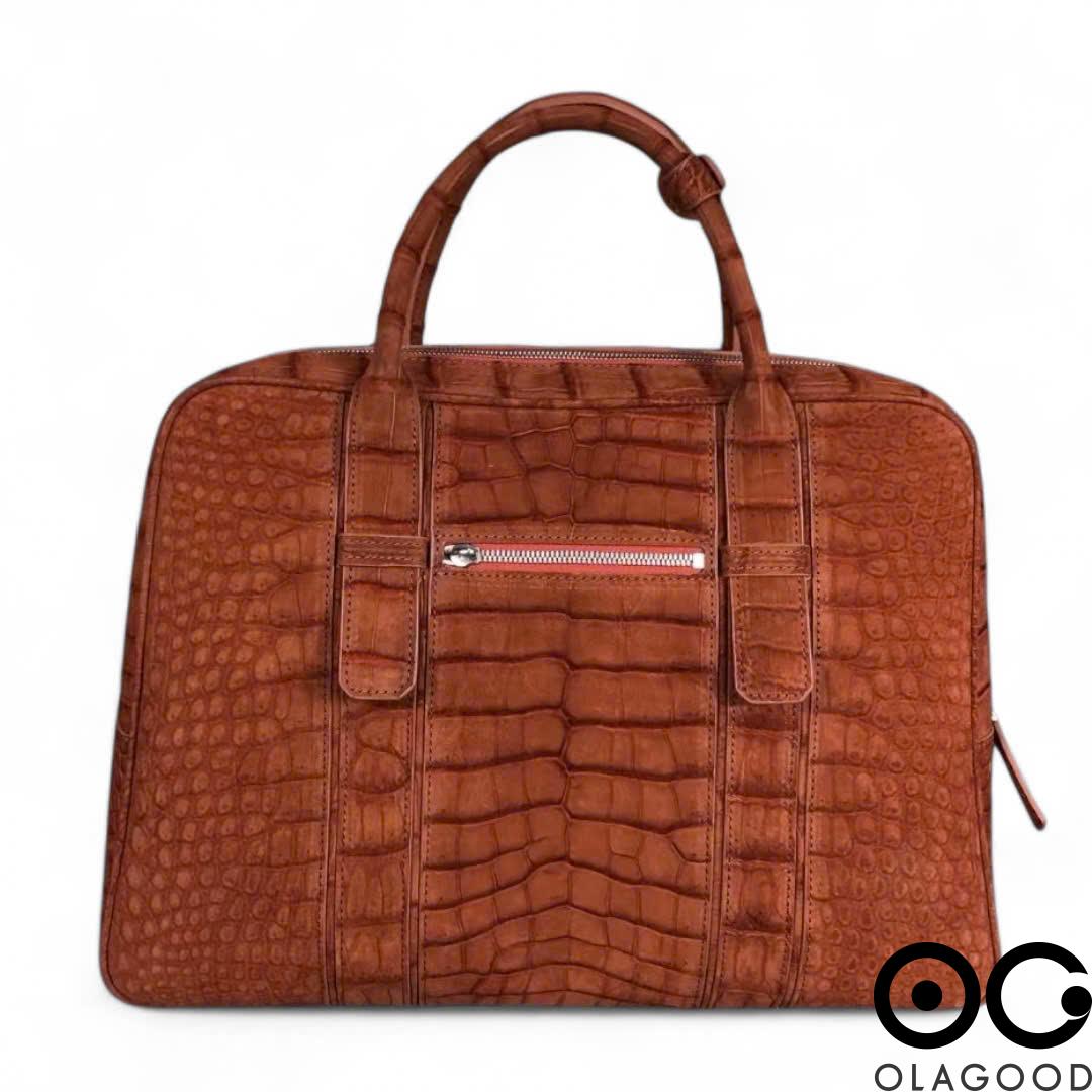 Cặp laptop công sở da cá sấu nile nubuck - CLT0123SN - Hình ảnh 5