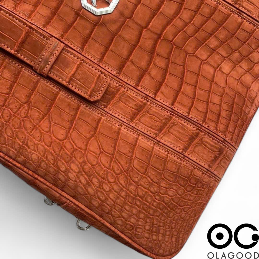 Cặp laptop công sở da cá sấu nile nubuck - CLT0123SN - Hình ảnh 6